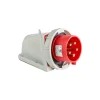 Ide Interrupteur Étanche-Socle Male Tétra 32a 3p+n+t 380v - 5 Broches - étanche Ip67- Livré Avec Bouchon D'étanchéité-