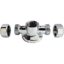 Somatherm for you - Applique murale double nue avec écrou pour collet battu diam 14 - F1/2