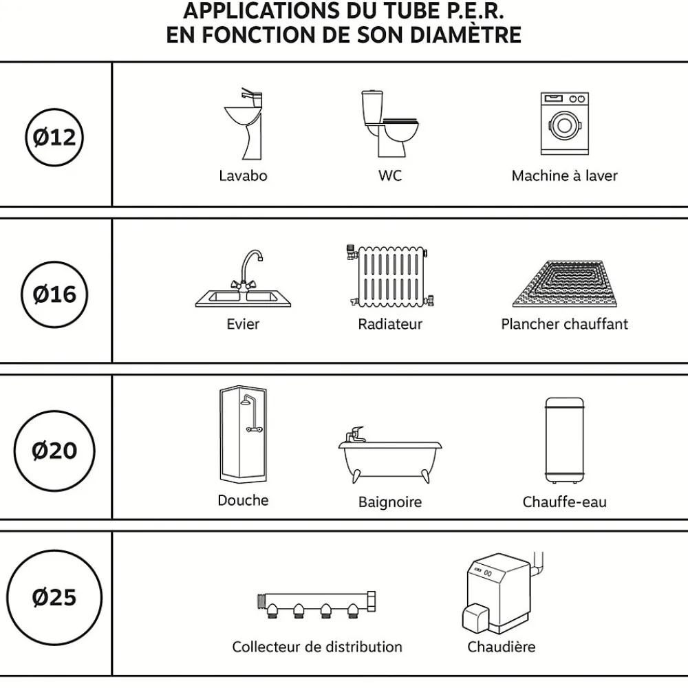Somatherm for you Tube Et Raccord Per-- Couronne de tube PER gainé bleu diam 16 - longueur 15m