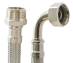 Somatherm for you - Flexible sanitaire - Mâle 1/2 et écrou tournant coudé 3/4 - 1000mm - DN8