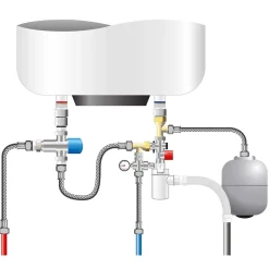 Somatherm for you - Groupe de Sécurité NF 3/4 à garde d'air coudée - Siège téflon pour eau calcaire -