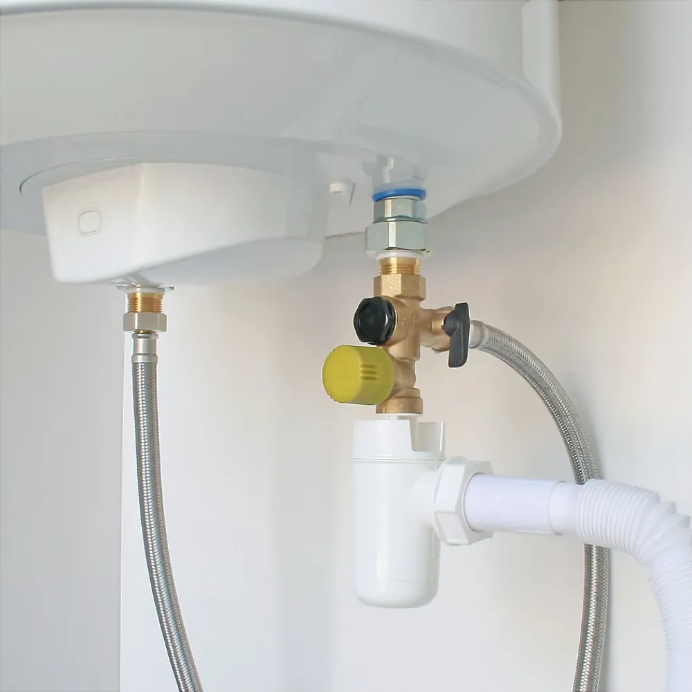 Somatherm for you Groupe De Sécurité Pour Chauffe-Eau-- Groupe de Sécurité NF 3/4 à garde d'air droite - Siège téflon pour eau calcaire -