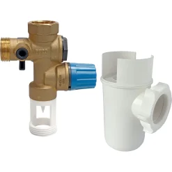 Somatherm for you Groupe De Sécurité Pour Chauffe-Eau-- Kit NF comprenant groupe de sécurité laiton et entonnoir siphon -