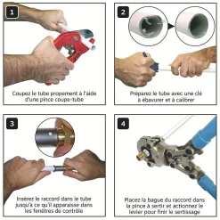 Somatherm for you - Lot de 10 tés à sertir multicouche 20