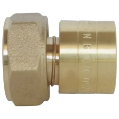 Somatherm for you Tube Et Raccord Per-- Raccord droit à glissement pour tube PER diam 16 - Ecrou-tournant F20/27 - lot de 10