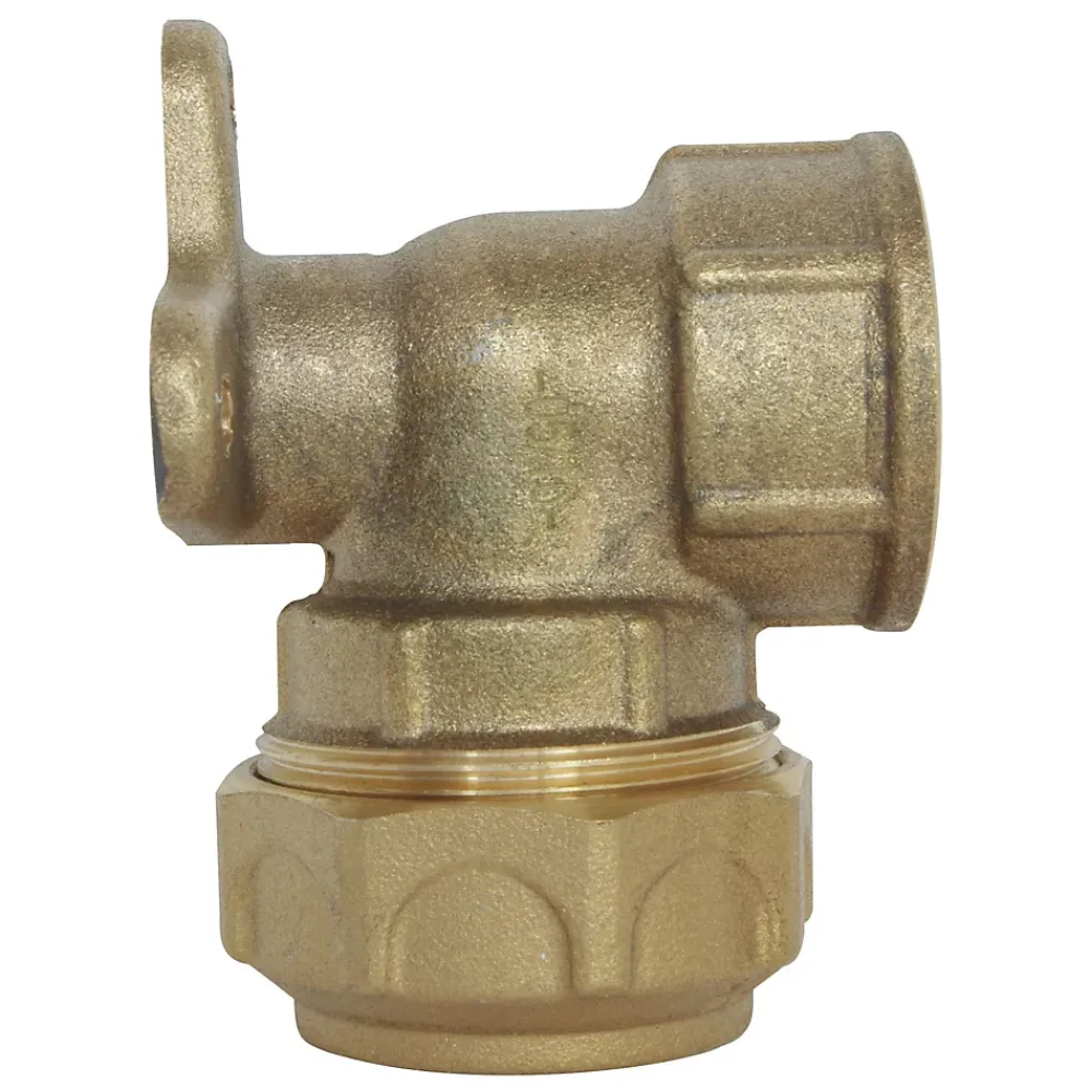 Somatherm for you Tube Et Raccord Pehd-- Raccord laiton coudé applique murale Serrage Extérieur pour tube PE diam 25 - F3/4