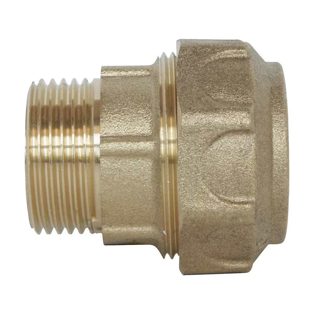 Somatherm for you Tube Et Raccord Pehd-- Raccord laiton droit Serrage Extérieur pour tube PE diam 20 mm - Mâle 1/2
