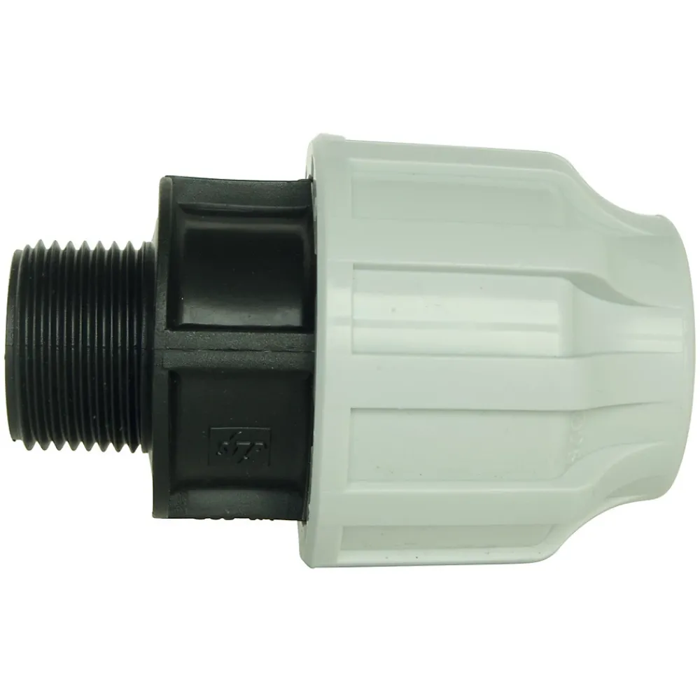 Somatherm for you Tube Et Raccord Pehd-- Raccord plastique droit pour tube PE diam 50 mm - Mâle 1 1/2