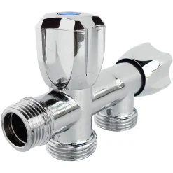 Somatherm for you Evacuation De Lave-Linge-- Robinet à clapet double sorties pour machine à laver - M1/2 - Sorties M3/4