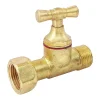 Somatherm for you Robinet Chasse D'Eau-- Robinet d'arrêt équerre à presse étoupe pour WC - 3/8 - Tête à clapet - nickelé