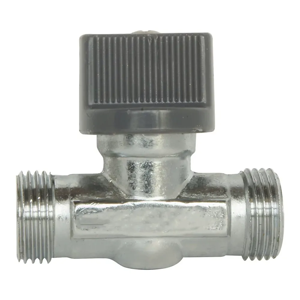Somatherm for you - Robinet d'arrêt chromé droit 1/4 tour - double Mâle MM12/17 - En laiton Chromé
