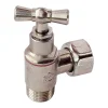 Somatherm for you Robinet Chasse D'Eau-- Robinet de WC équerre laiton nickelé M12/17 - Ecrou Prisonnier 12/17
