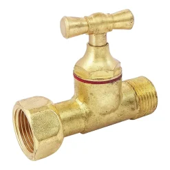 Somatherm for you Robinet Chasse D'Eau-- Robinet de WC droit laiton brut M12/17 - Ecrou Prisonnier 12/17