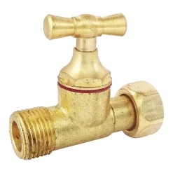 Somatherm for you Robinet Chasse D'Eau-- Robinet de WC droit laiton brut M12/17 - Ecrou Prisonnier 12/17