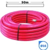 Somatherm for you Tube Et Raccord Multicouche-- Tube multicouche D16 isolé rouge en couronne 50m - Isolant 8mm