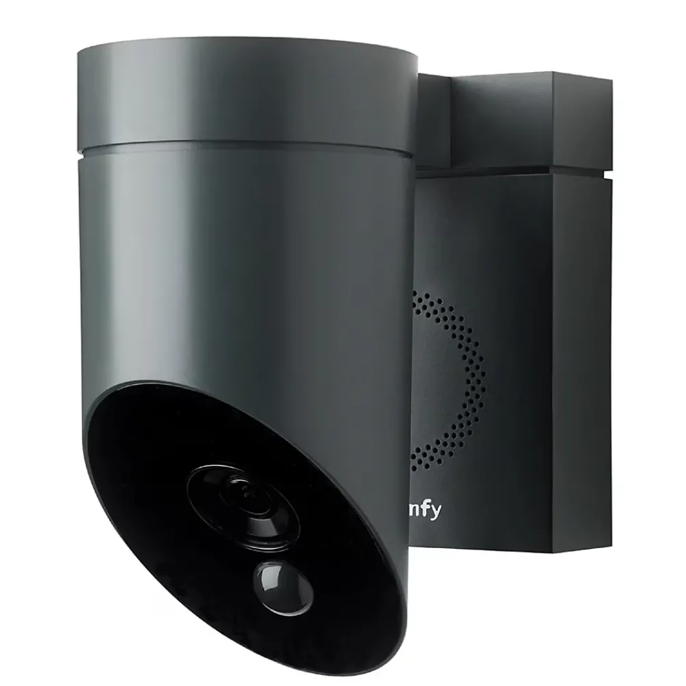 Somfy Caméra De Surveillance-1875326 - Outdoor Camera 2 grise - Caméra de surveillance extérieure wifi avec détection intelligente - 1080p Full HD - Sirène 110 dB