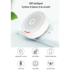 Somlife Alarme Sans Fil-Système d'Alarme Domestique sans fils WiFi Smart Home, detecteur de mouvement Wireless avec Application Tuya Smart Life