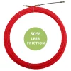 Tecnid Sonde tire-fils à câble hélicoïdal, rouge, diam. 4,2 mm, 20 mètres, avec bornes M5 interchangeables