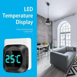 Deko Sonnette de Porte Étanche Kit de Carillon Electronique avec 2 Récepteur Enfichables, 200M Gamme, 38 Mélodies au 4 Niveau de Volume
