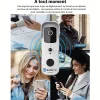 Somlife Visiophone-Sonnette portier HD app tuya smart life autonome sans fils alerte direct smartphone, vision nocture carillon fourni