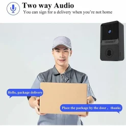 Deko Sonnette vidéo sans fil haute résolution 1080P