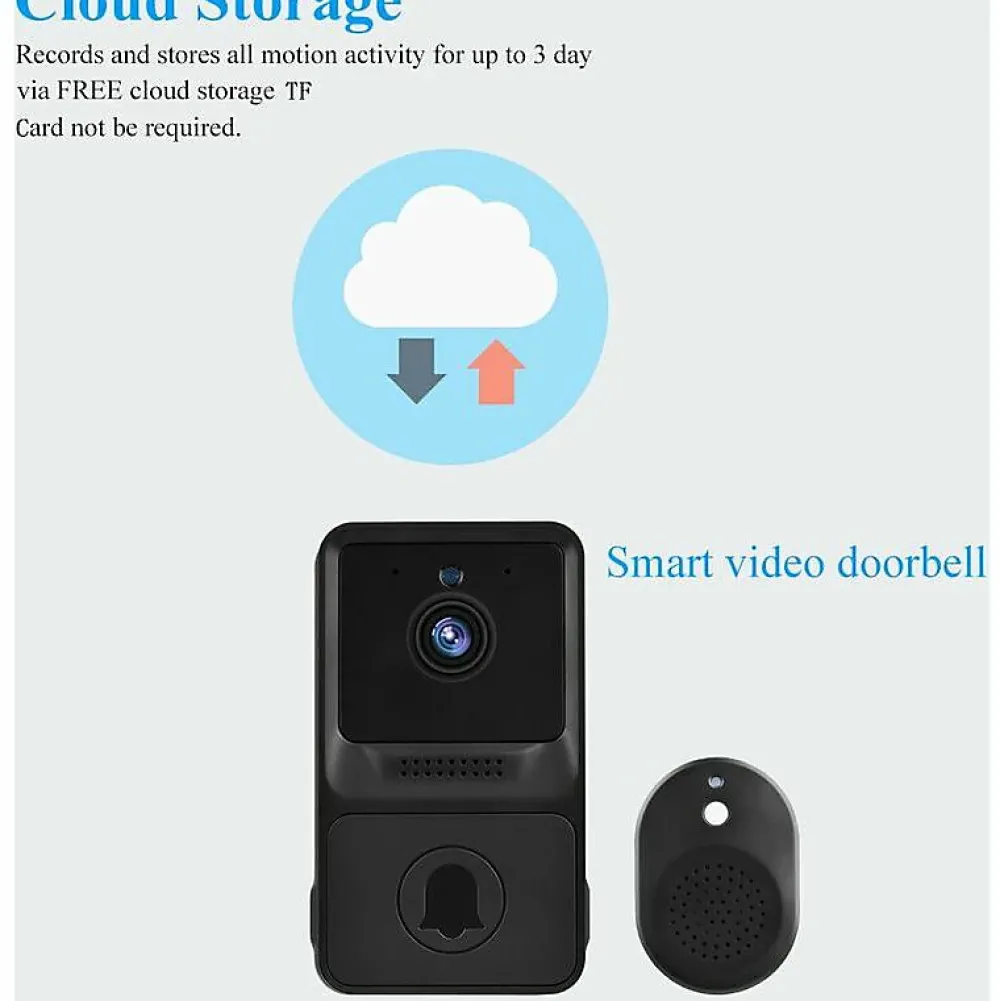Deko Sonnette vidéo sans fil haute résolution 1080P