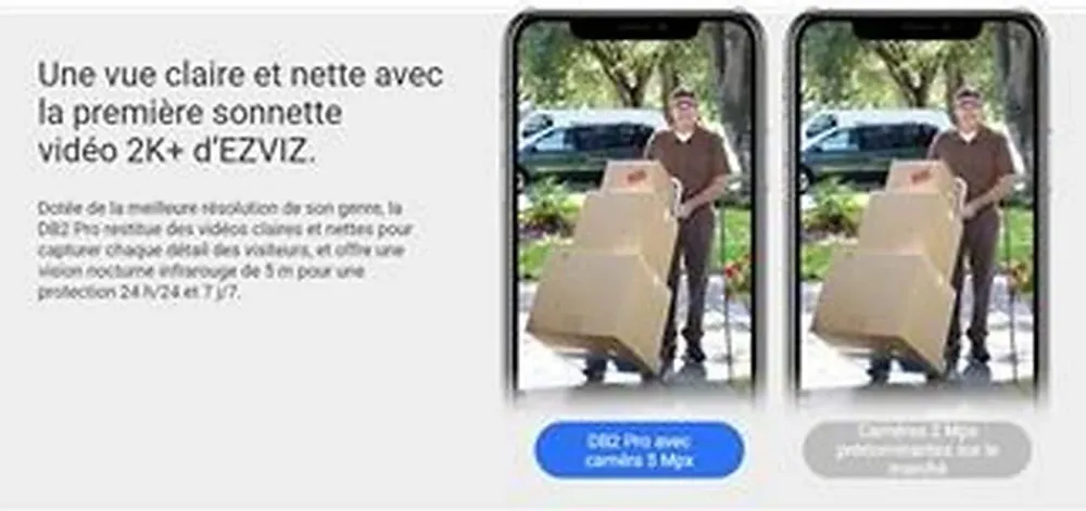 Ezviz Sonnette Vidéo Sans Fil 3k - Db2 Pro