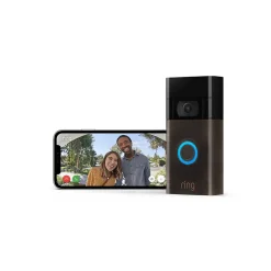 Ring Sonnette Et Carillon-Sonnette vidéo sans fil vidéo Doorbell bronze