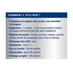 Ripolin Etanchéité Du Mur Intérieur-Sous-couche anti-humidité intérieur mat 3L