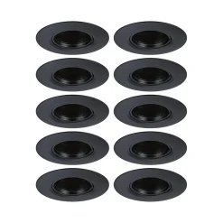 Paulmann Boîte De Dérivation-Spot encastré Kit de 10 fixe rond 90mm GU10 max. 10x10W 230V gradable Noir