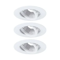 Paulmann Boîte De Dérivation-Spot encastré Kit de 3 orientable rond 90mm 30 GU10 max. 3x10W 230V gradable Blanc