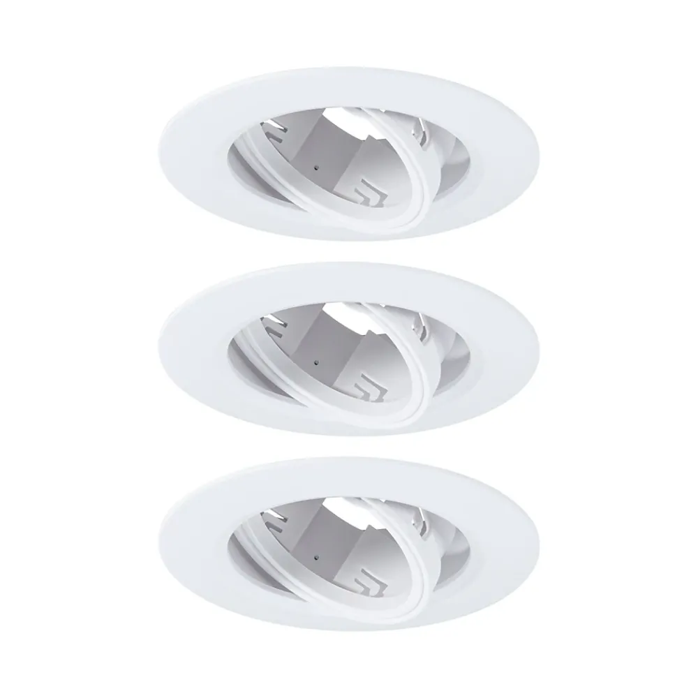 Paulmann Boîte De Dérivation-Spot encastré Kit de 3 orientable rond 90mm 30 GU10 max. 3x10W 230V gradable Blanc