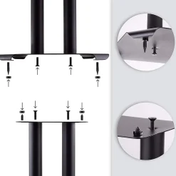 Duronic SPS1022-60 Pieds enceintes 60 cm lestables avec du sable Cônes anti vibrations Set de 2 pour hifi stéréo home cinema