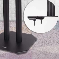Duronic SPS1022-80 Pieds enceintes 80 cm lestables avec du sable Cônes anti vibrations Set de 2 pour hifi stéréo home cinema