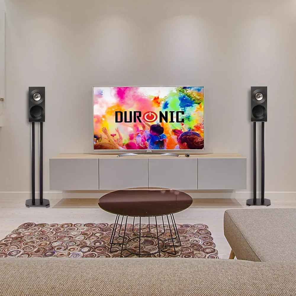 Duronic SPS1022-80 Pieds enceintes 80 cm lestables avec du sable Cônes anti vibrations Set de 2 pour hifi stéréo home cinema