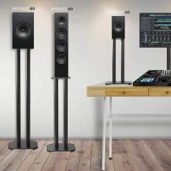 Duronic SPS1022-80 Pieds enceintes 80 cm lestables avec du sable Cônes anti vibrations Set de 2 pour hifi stéréo home cinema