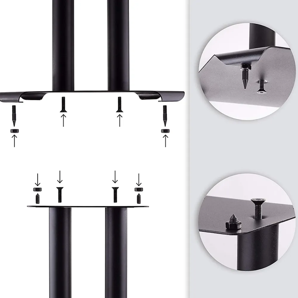 Duronic SPS1022-80 Pieds enceintes 80 cm lestables avec du sable Cônes anti vibrations Set de 2 pour hifi stéréo home cinema