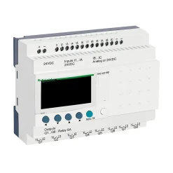 Schneider Electric Sr2a201bd Schneider - Automate Zelio Logic - Relais Intelligent 20 E/s 24vcc - Sans Horloge Avec Afficheur