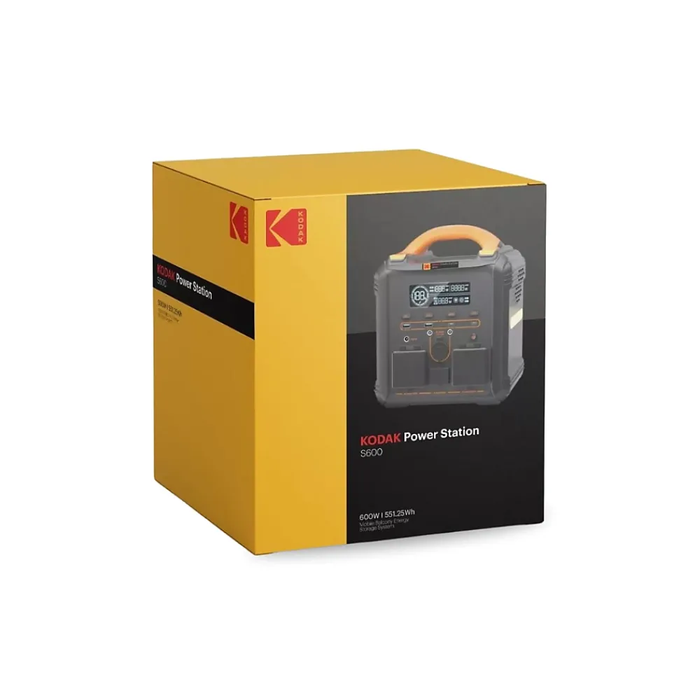 Kodak Station Électrique-Station Électrique Portable S600 - Batterie LiFePO4 551Wh - Recharge Rapide - Générateur Solaire Léger et Compact