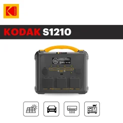 Kodak Station Électrique Portable S1210 - Batterie LiFePO4 1102Wh - Recharge Rapide - Générateur Solaire Puissant et Compact