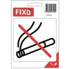 FIXO Sticker autocollant "Défense de fumer" forme carré L.100 x l.100 mm