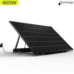 Sunology Panneau Solaire Plug And Play-PLAY2, Panneau solaire complet 460W bifacial, Station solaire livrée assemblée, Installation sol ou mur