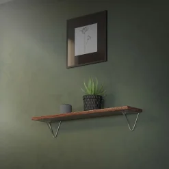 Ml-Design 2 Support d'Etagere d'angle triangle en métal gris avec vis 160mm