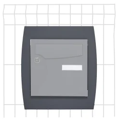 Renz Support grillage rigide & palissade Gris anthr. mat sablé RAL 7016MS