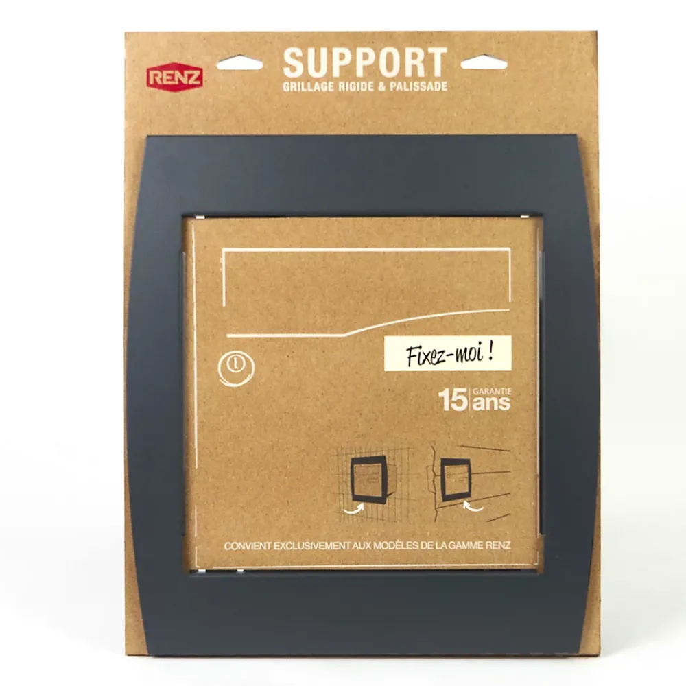Renz Support grillage rigide & palissade Gris anthr. mat sablé RAL 7016MS