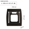 Renz Support grillage rigide & palissade Noir mat sablé RAL 9005MS