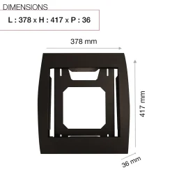 Renz Support grillage rigide & palissade Noir mat sablé RAL 9005MS