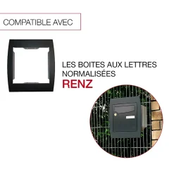 Renz Support grillage rigide & palissade Noir mat sablé RAL 9005MS