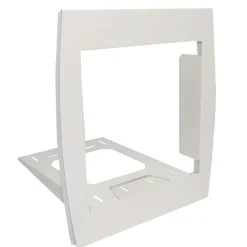 Renz Support De Boîte Aux Lettres-Support grillage rigide & palissade Blanc crème mat sablé RAL 9010MS