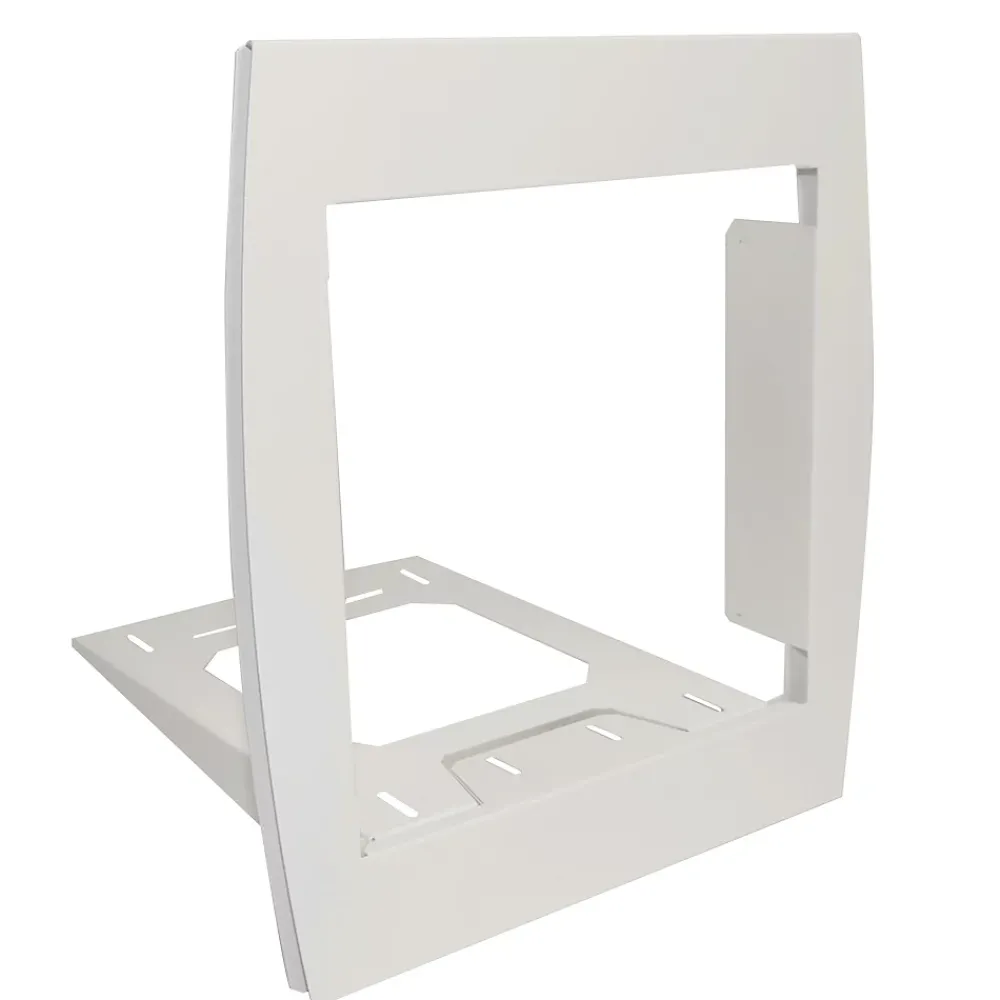 Renz Support De Boîte Aux Lettres-Support grillage rigide & palissade Blanc crème mat sablé RAL 9010MS
